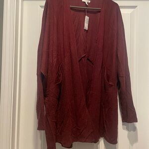 NWT Cardigan maroon with pockets!